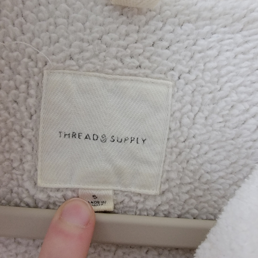 Thread & Supply Fleece Pullover Rice Size Small - Picture 3 of 3